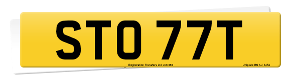 Registration number STO 77T